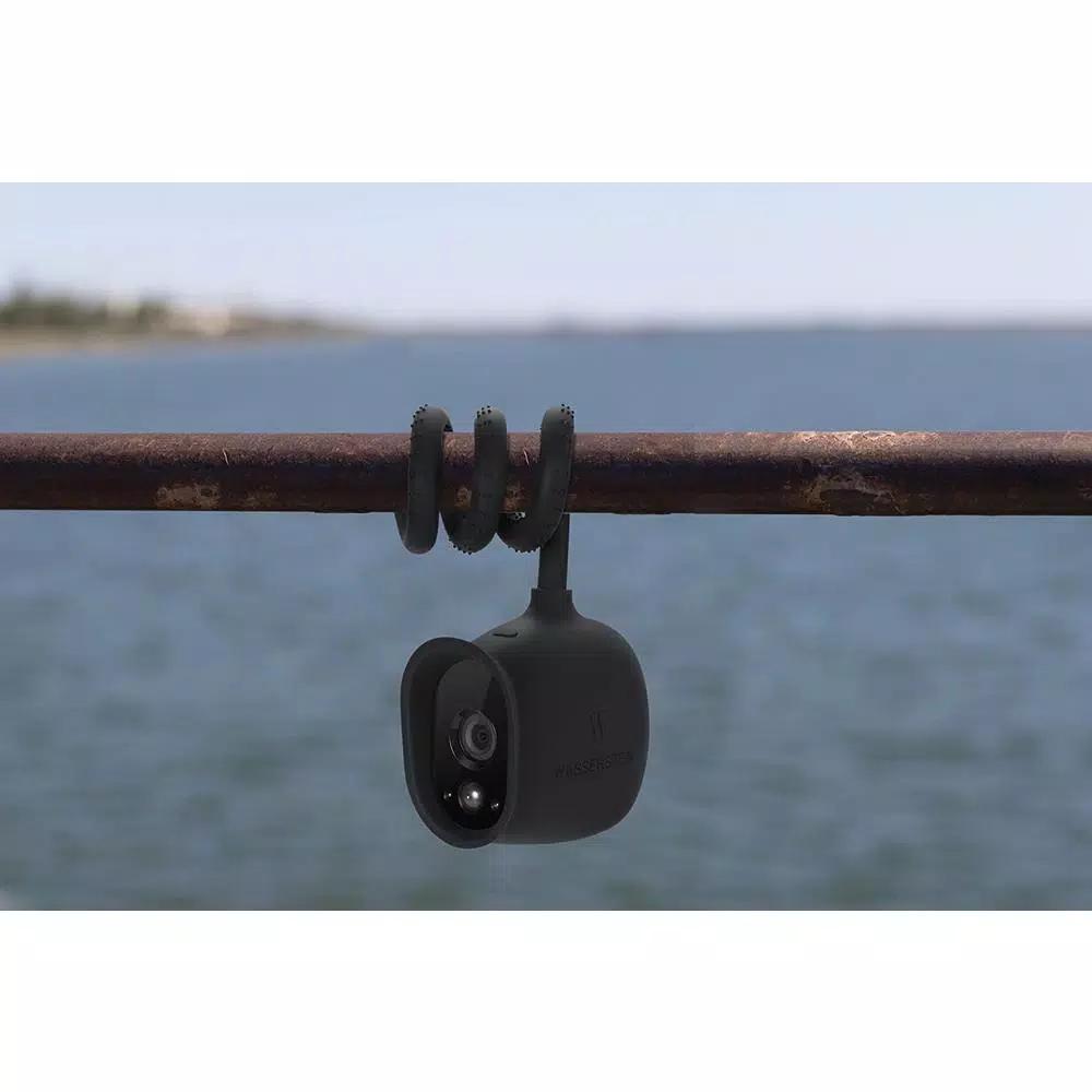 Wasserstein Versatile Twist Mount for Arlo HD Camera, Flexible Silicone Gooseneck Mount, Black