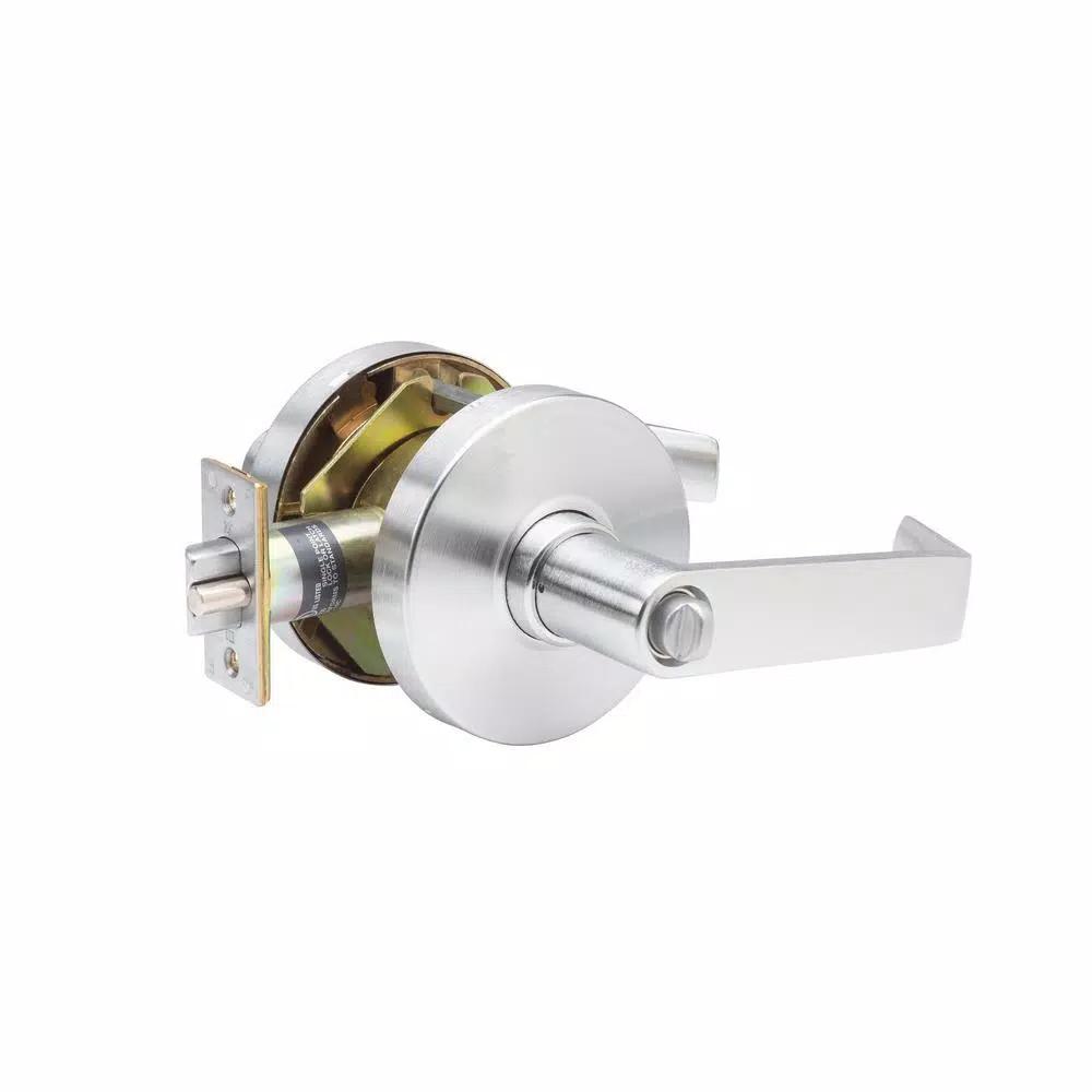 Taco DL-LHV Grade 1 Commercial Cylindrical Entry Lever, Clutch Function, Brushed Chrome