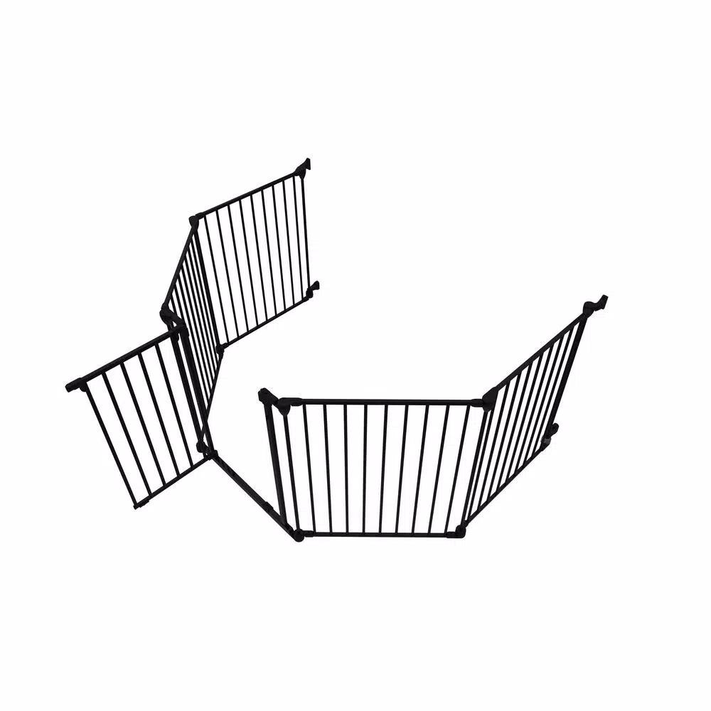 Perma Child Safety 30 in. Super Wide 3-in-1 Playpen Barrier, 6-Panel Play Yard & Baby Gate, Black