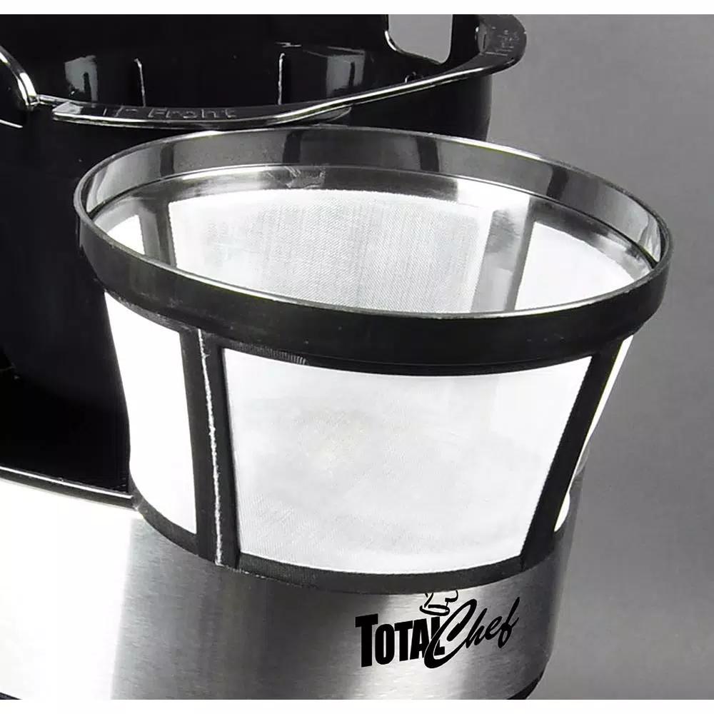 Total Chef 12-Cup Programmable Drip Coffee Maker with Glass Carafe, LCD Display, and Auto Shut-Off - Black/Silver