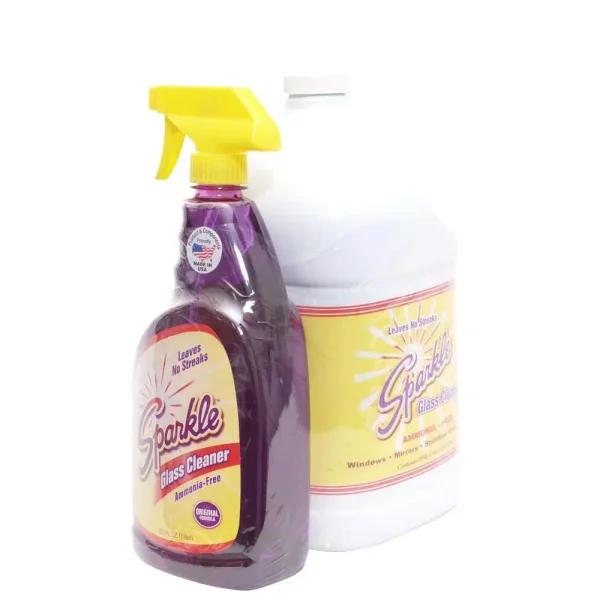 Sparkle Glass Cleaner Spray Bottle and Refill Combo Pack, 161.8 oz.