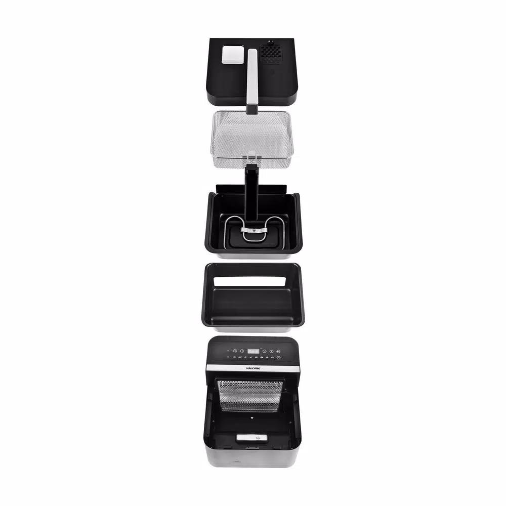 KALORIK 2-in-1 Digital Air Fryer and Deep Fryer, 3.5 Qt., Black