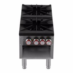 Magic Chef Commercial 2-Burner Natural Gas Stock Pot Range, 160,000 BTU, Stainless Steel thumbnail 7