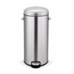 Innovaze Stainless Steel Round Step-On Trash Can Set, 8 Gal. and 1.3 Gal. Fingerprint Resistant thumbnail 3