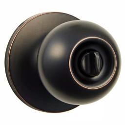 Universal Hardware 2-1/8 in. Aged Bronze ANSI Grade 2 Privacy Bed/Bath Door Knob thumbnail 3