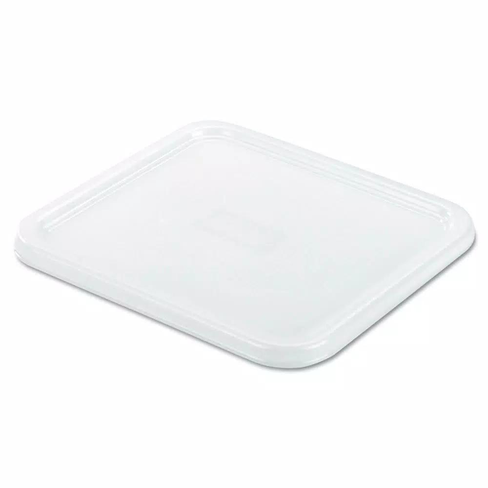 Rubbermaid Commercial Products SpaceSaver Square Container Replacement Lids, White, 8.8 x 8.75 in