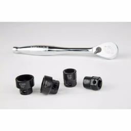 SUNEX TOOLS 3/8 in. Drive Low Profile SAE and Metric Impact Socket Set with 80-Tooth Chrome Ratchet thumbnail 3