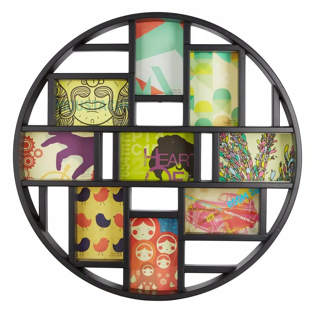 Umbra Luna Black Collage Picture Frame - Holds Nine 4x6 Photos