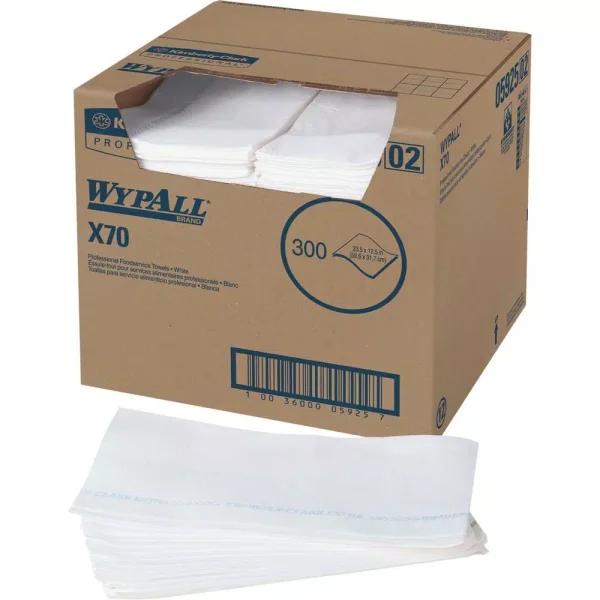 Wypall X70 White Extended Use Foodservice Cleaning Wipes, 300-Count
