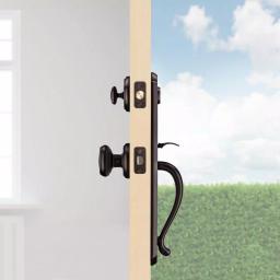 Baldwin Prestige Bighorn Single Cylinder Venetian Bronze Handleset with Carnaby Knob and SmartKey Security thumbnail 12