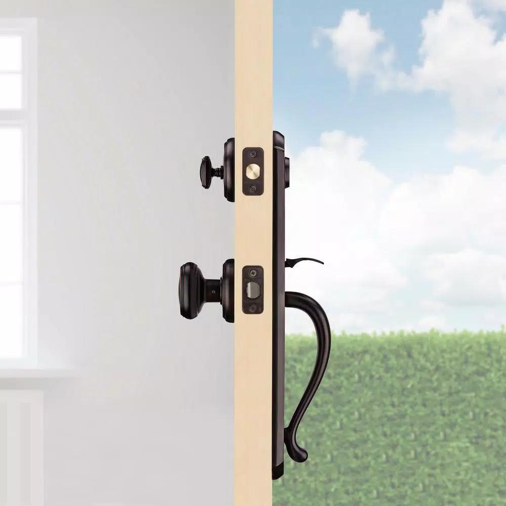 Baldwin Prestige Bighorn Single Cylinder Venetian Bronze Handleset with Carnaby Knob and SmartKey Security