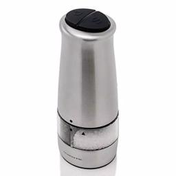 Ovente 2-in-1 Electric Salt and Pepper Grinder, Stainless Steel Silver, Battery Operated thumbnail 8