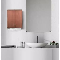 Alpine Industries Rose Gold Stainless Steel C-Fold and Multi-Fold Paper Towel Dispenser thumbnail 3