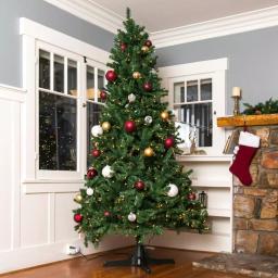 Best Choice Products Rotating Artificial Christmas Tree Stand for Trees up to 7.5 ft, 80 lbs Capacity, 3 Built-in Outlets, Black thumbnail 3