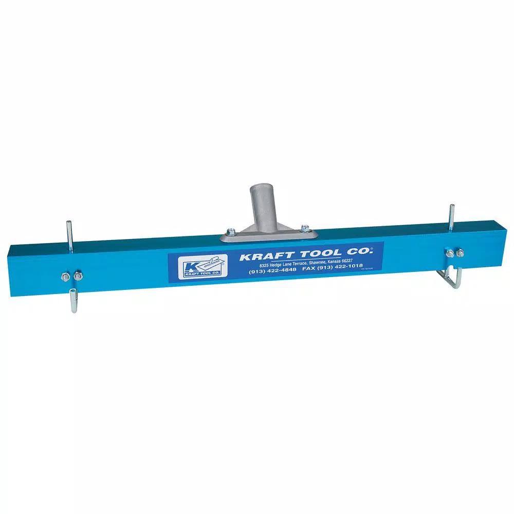 Kraft Tool Co. 24 in. Aluminum Gauge Rake with Adjustable T-Skates and Bracket