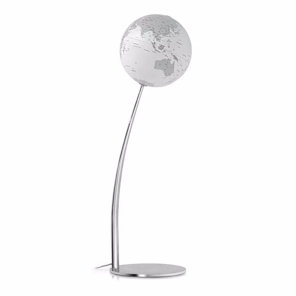Waypoint Geographic 43 in. Stem Reflection Illuminated Floor Standing Globe with Chromed Steel Stand
