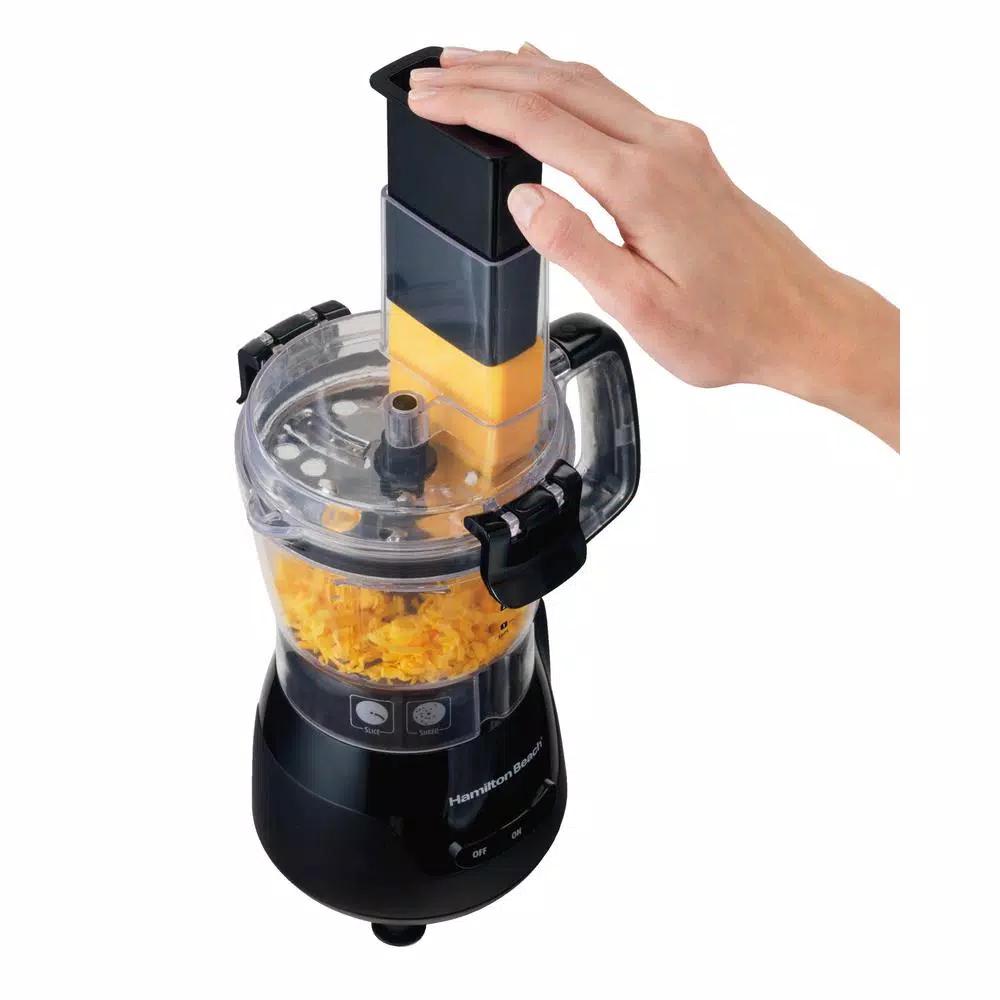 Hamilton Beach Stack & Snap 4-Cup Compact Food Processor, 5-Speed, Black