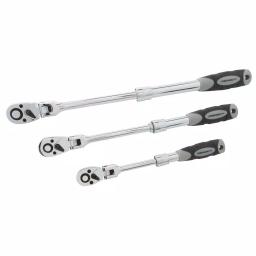 STEELMAN PRO 96753 3-Piece Extendable Flex-Head Ratchet Set, 1/4 in., 3/8 in., and 1/2 in. Drive thumbnail 2