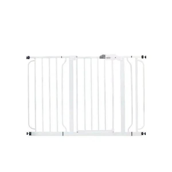 Regalo Easy Step Extra Wide Metal Walk Through Baby Gate, White