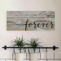 P Graham Dunn We Decided on Forever Rustic Wood Pallet Sign - Farmhouse Wall Decor thumbnail 2
