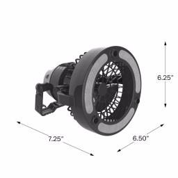 Wakeman Outdoors 2-in-1 LED Camping Lantern and Ceiling Fan, Black thumbnail 2