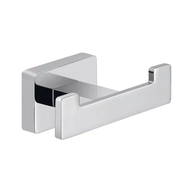 Nameeks Atena Double Robe and Towel Hook - Chrome Finish