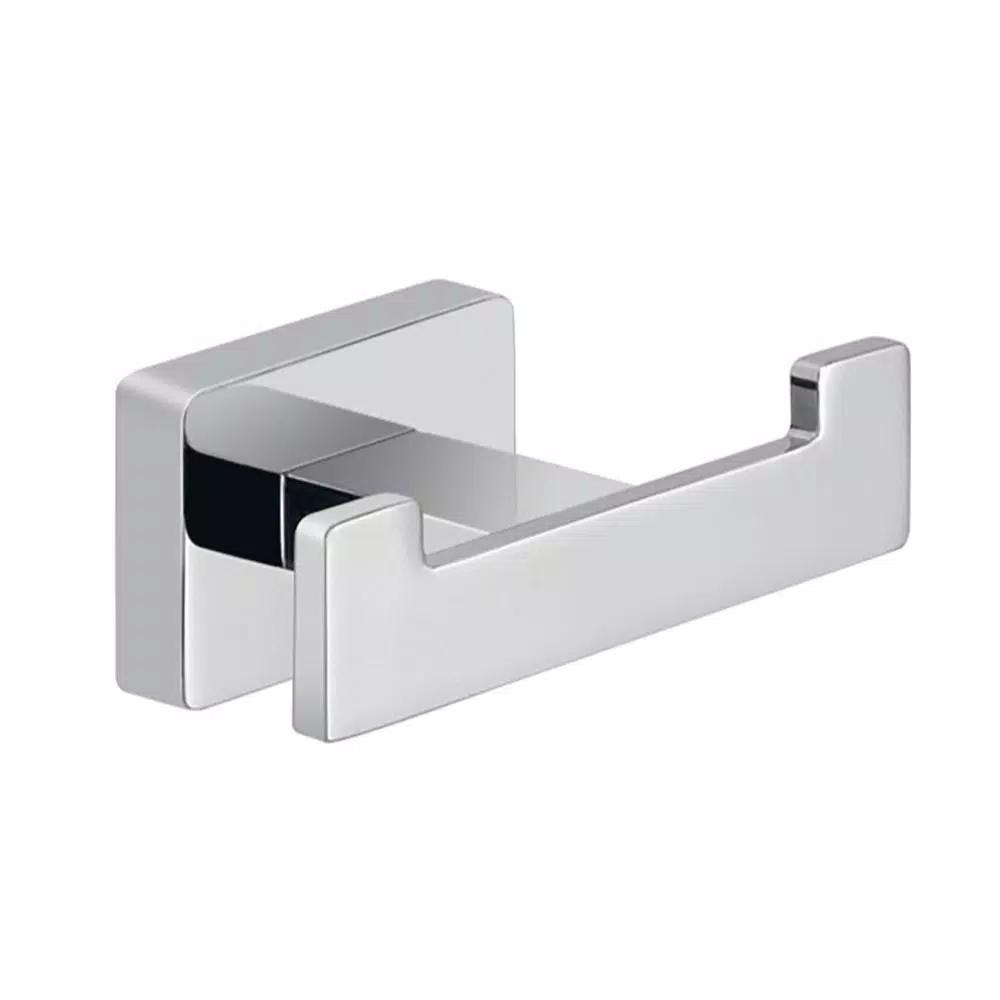 Nameeks Atena Double Robe and Towel Hook - Chrome Finish