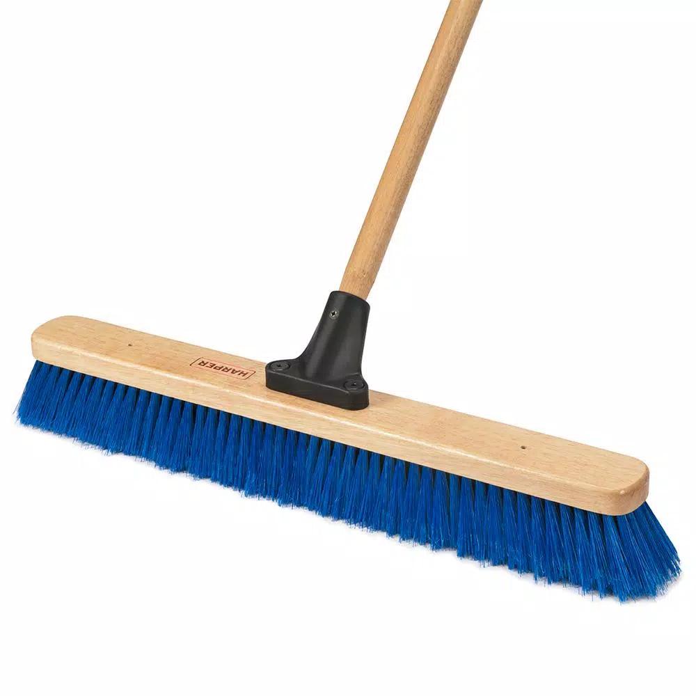 Harper 24 in. Indoor/Outdoor All-Purpose Push Broom with 60 in. Hardwood Handle