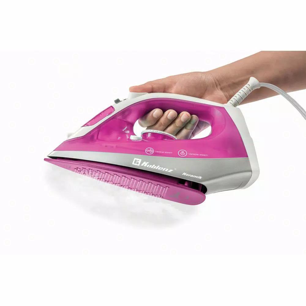 Koblenz Kitchen Magic Collection PKK-350 R Ultra Keramik Steam Iron, Pink