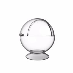 Chef Buddy Clear Plastic Candy Serving Bowl with Sliding Lid, 16 oz thumbnail 3