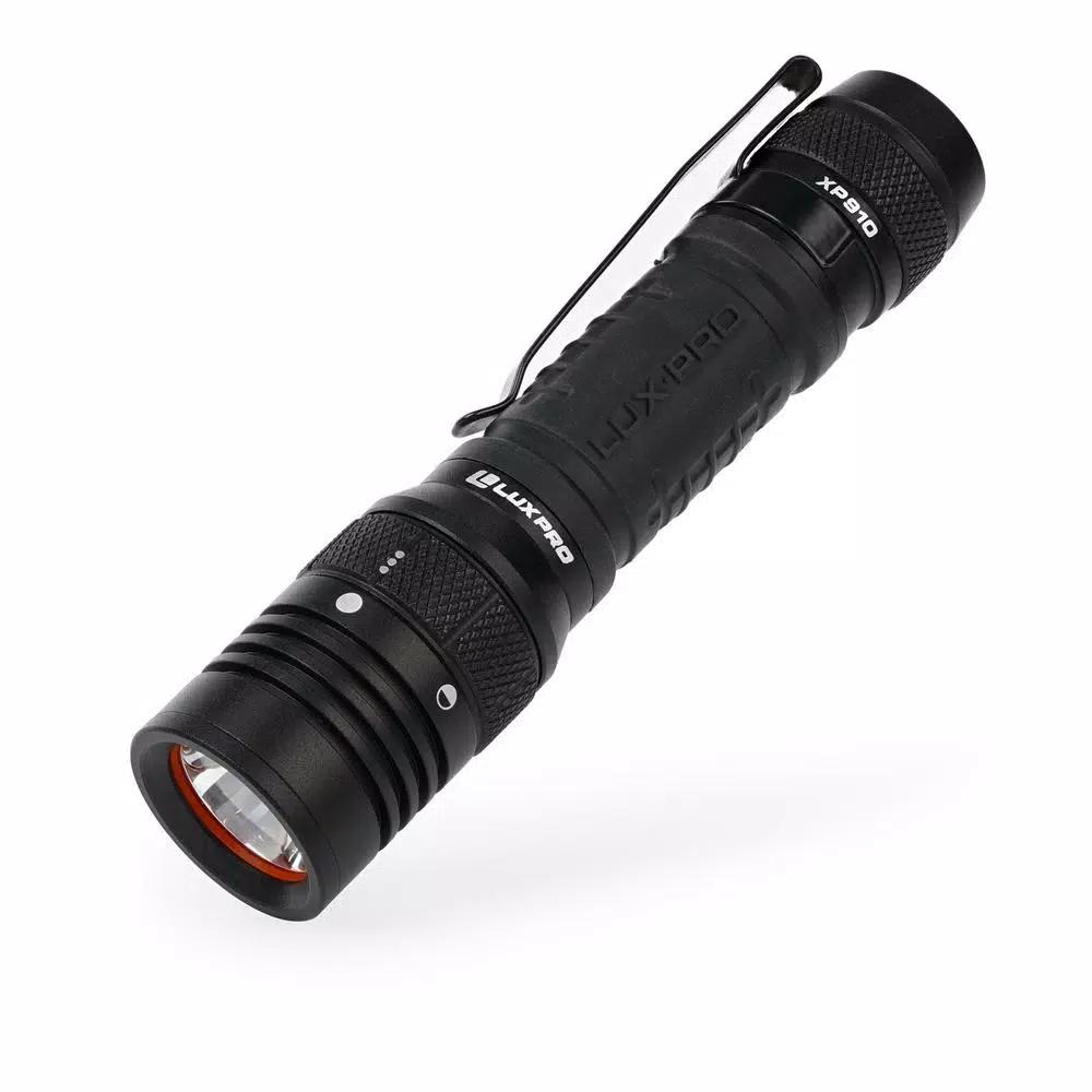 LUXPRO Pro Series 1000 Lumens LED Tactical Rechargeable Flashlight with TackGrip
