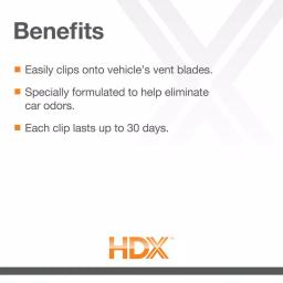 HDX Auto Vent Clip Air Fresheners, Cool Linen Scent, 2-Pack thumbnail 4