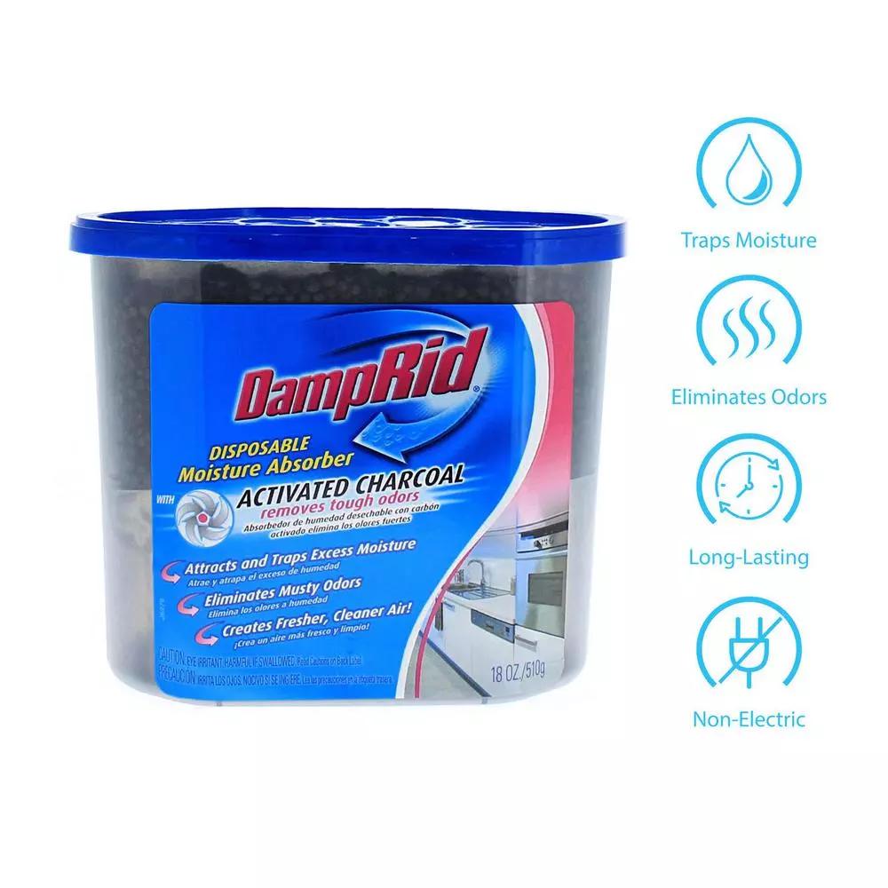 DampRid Disposable Moisture Absorber with Activated Charcoal, 18 oz.