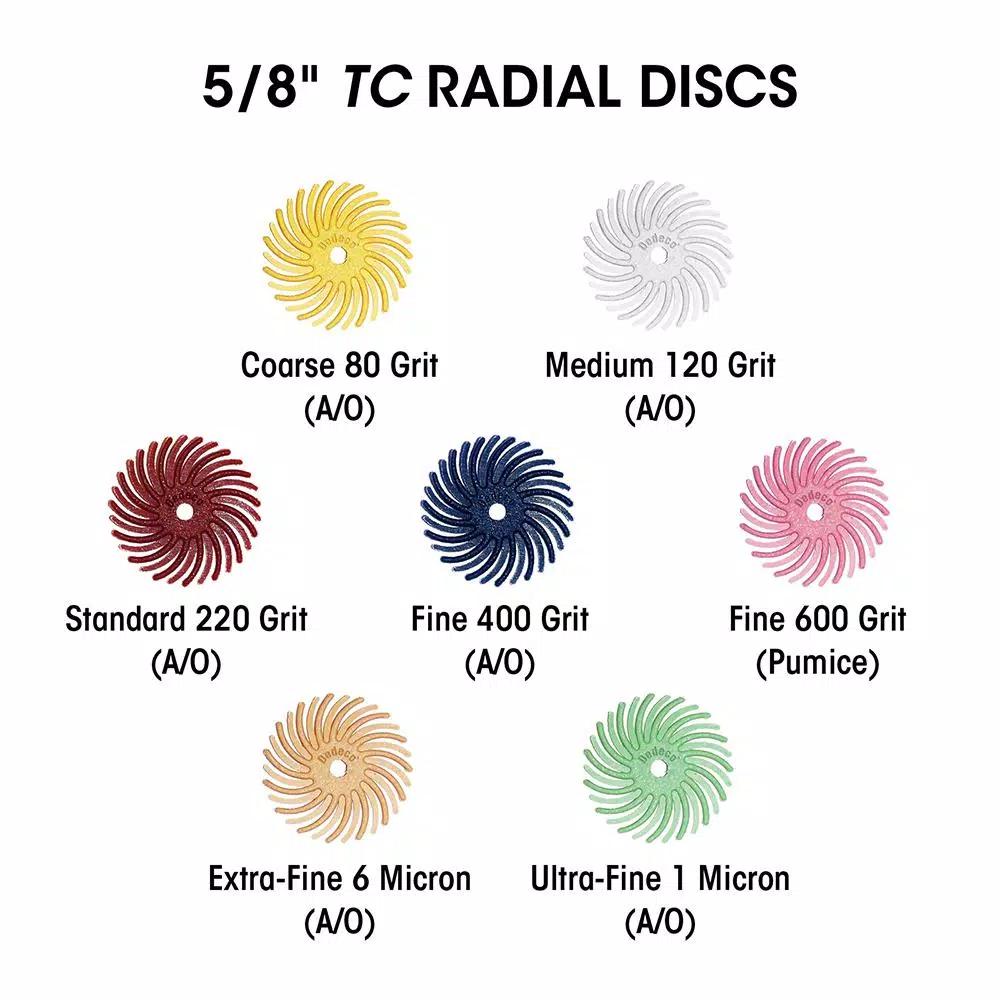 Dedeco Sunburst 6 in. TC Radial Discs 6 Micron Extra-Fine Polishing Tool, 40-Pack