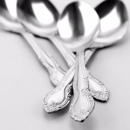 Gibson Home Abbie 24-Piece Stainless Steel Teaspoon Set, Ornate Silver Design, Service for 24 thumbnail 2