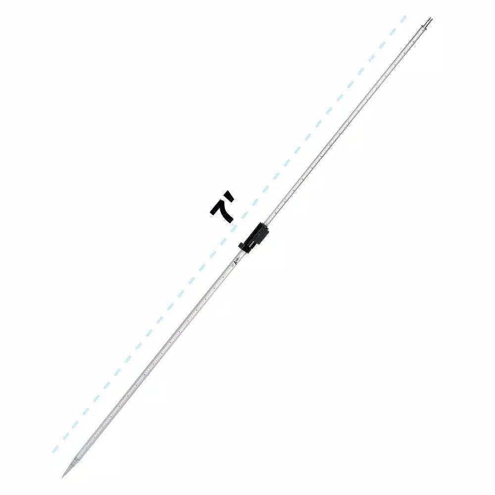 AdirPro 7 ft. Aluminum Telescoping Reflector Pole with Circular Bubble, Dual Metric & SAE Graduations