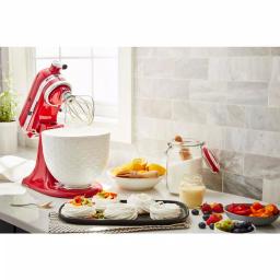 KitchenAid 5 Qt. White Mermaid Lace Textured Ceramic Mixing Bowl for Tilt-Head Stand Mixers thumbnail 4
