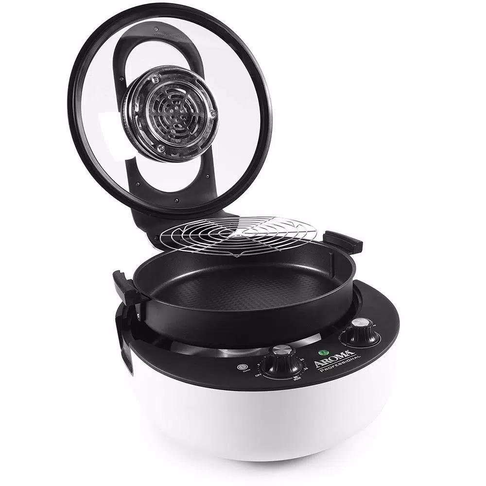 Aroma 4.7 Qt. Black Electric Air Fryer Multi-Cooker