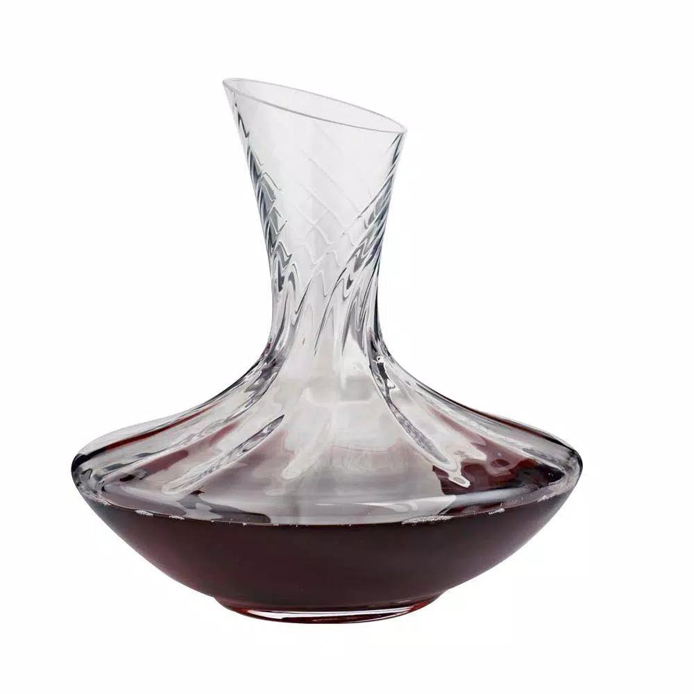 Wine Enthusiast Allure 47.25 oz. Aerating Wine Decanter, Mouth-Blown Lead-Free Crystal