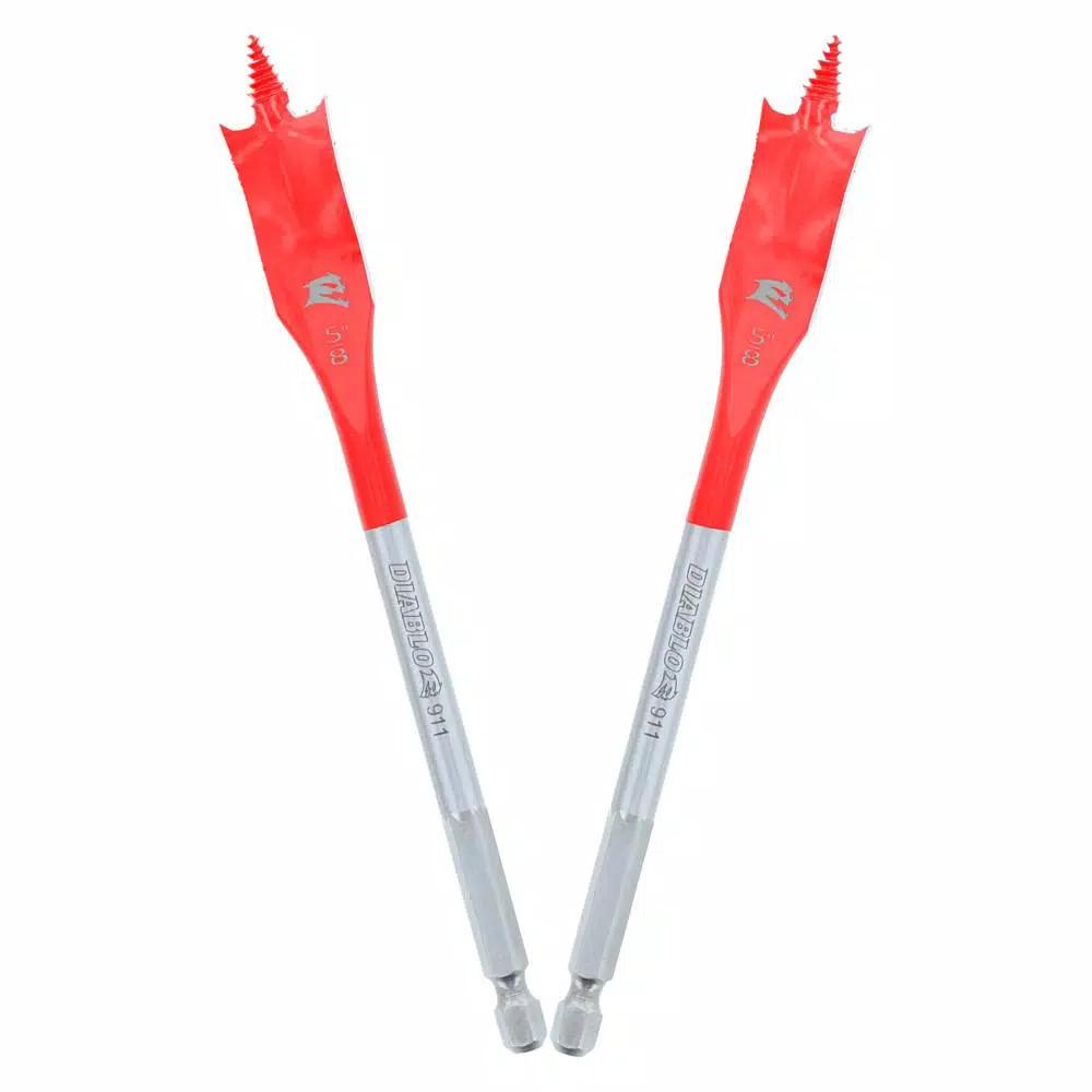 Diablo SPEEDemon 5/8 in. x 6 in. Spade Bit 2-Pack, High Speed Steel