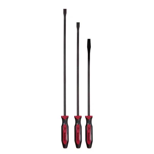 Dominator Pro 3-Piece Straight and Curved Pry Bar Set (25S, 31C, 36C)