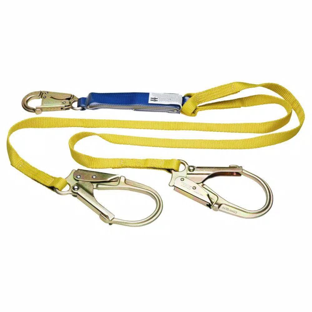 Werner Upgear 6 ft. DeCoil Twinleg Lanyard with DCELL Shock Pack