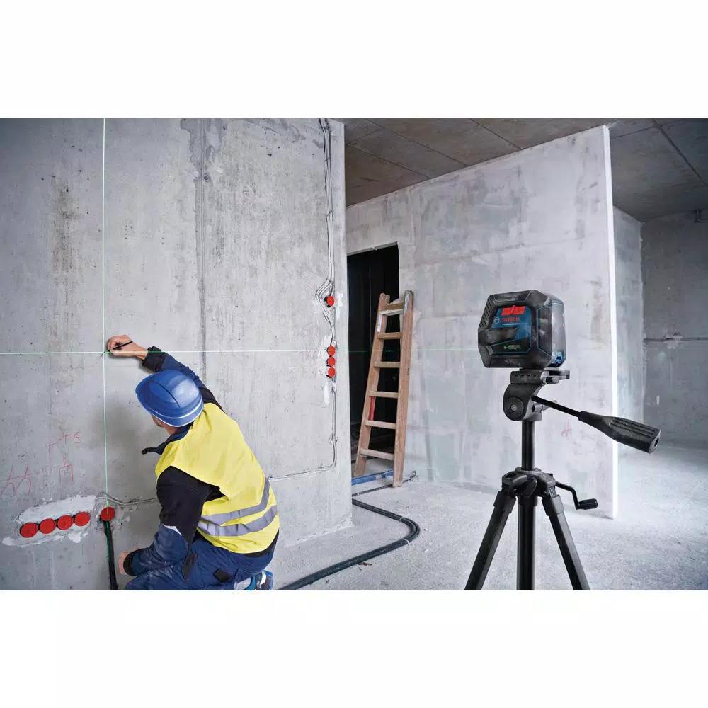 Bosch GCL100-40G Green Beam Self-Leveling Cross-Line Laser Level with Plumb Points