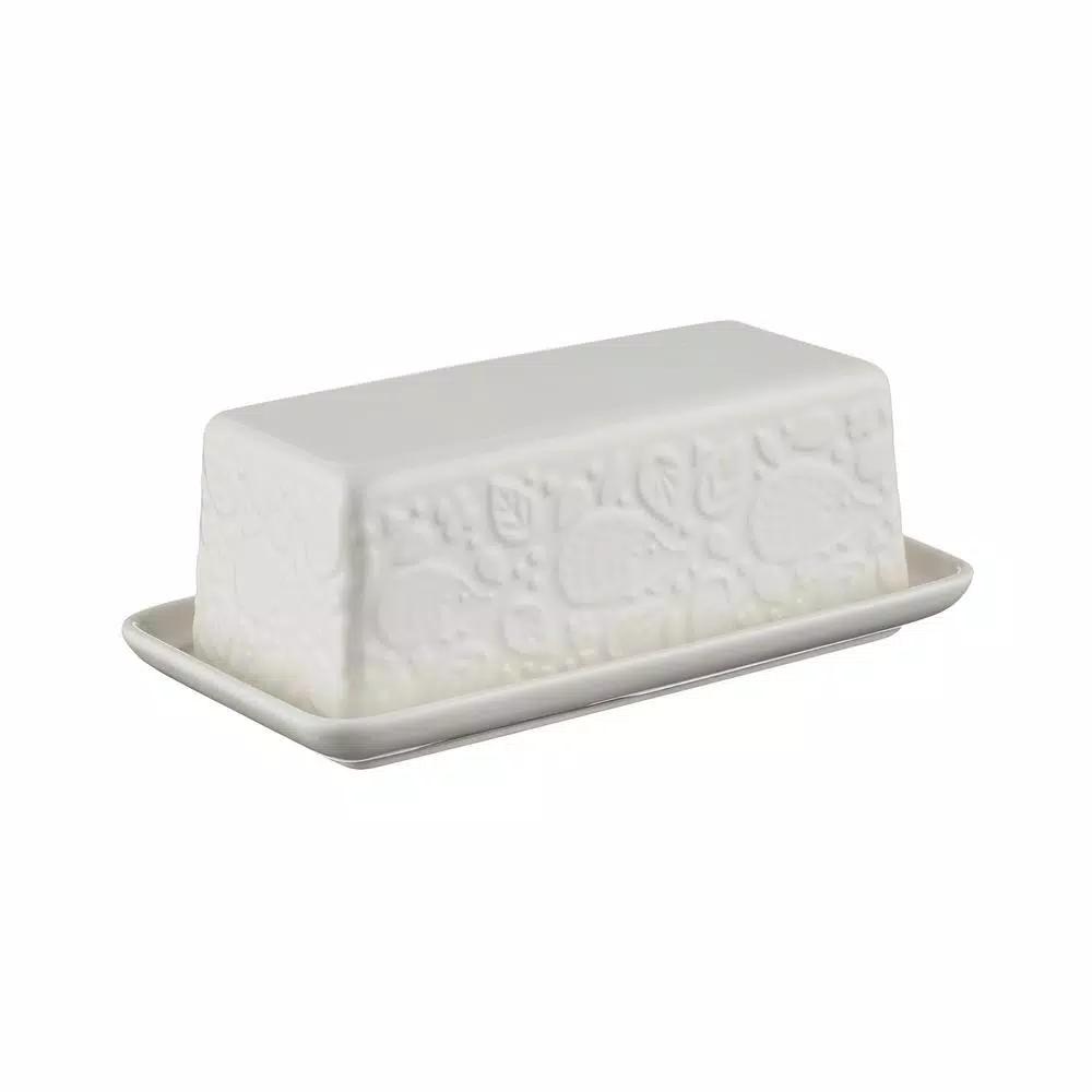 Mason Cash Forest 4-Piece Cream Stoneware Breakfast Set, 59 fl. oz.