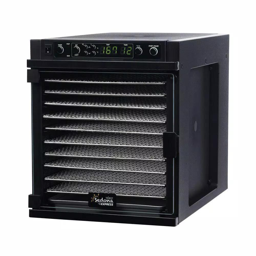 Tribest Sedona Express 11-Tray Black Stainless Steel Food Dehydrator with TST Technology