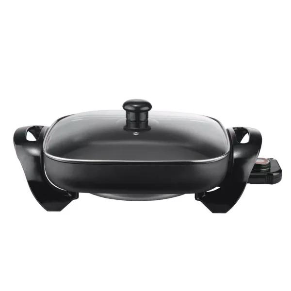 Brentwood 12 in. Black Non-Stick Electric Skillet with Tempered Glass Lid, 1300W