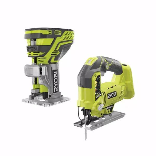RYOBI 18V ONE+ Cordless Fixed Base Trim Router and Orbital Jig Saw Combo Kit (Tools Only)