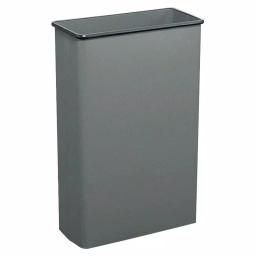 Safco 22 Gal. Gray Rectangular Heavy-Duty Steel Trash Can, 88 Qt. Capacity thumbnail 1