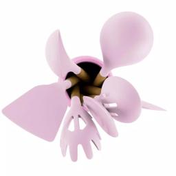 MegaChef 9-Piece Pink Silicone and Wood Kitchen Utensil Set with Ceramic Holder thumbnail 7