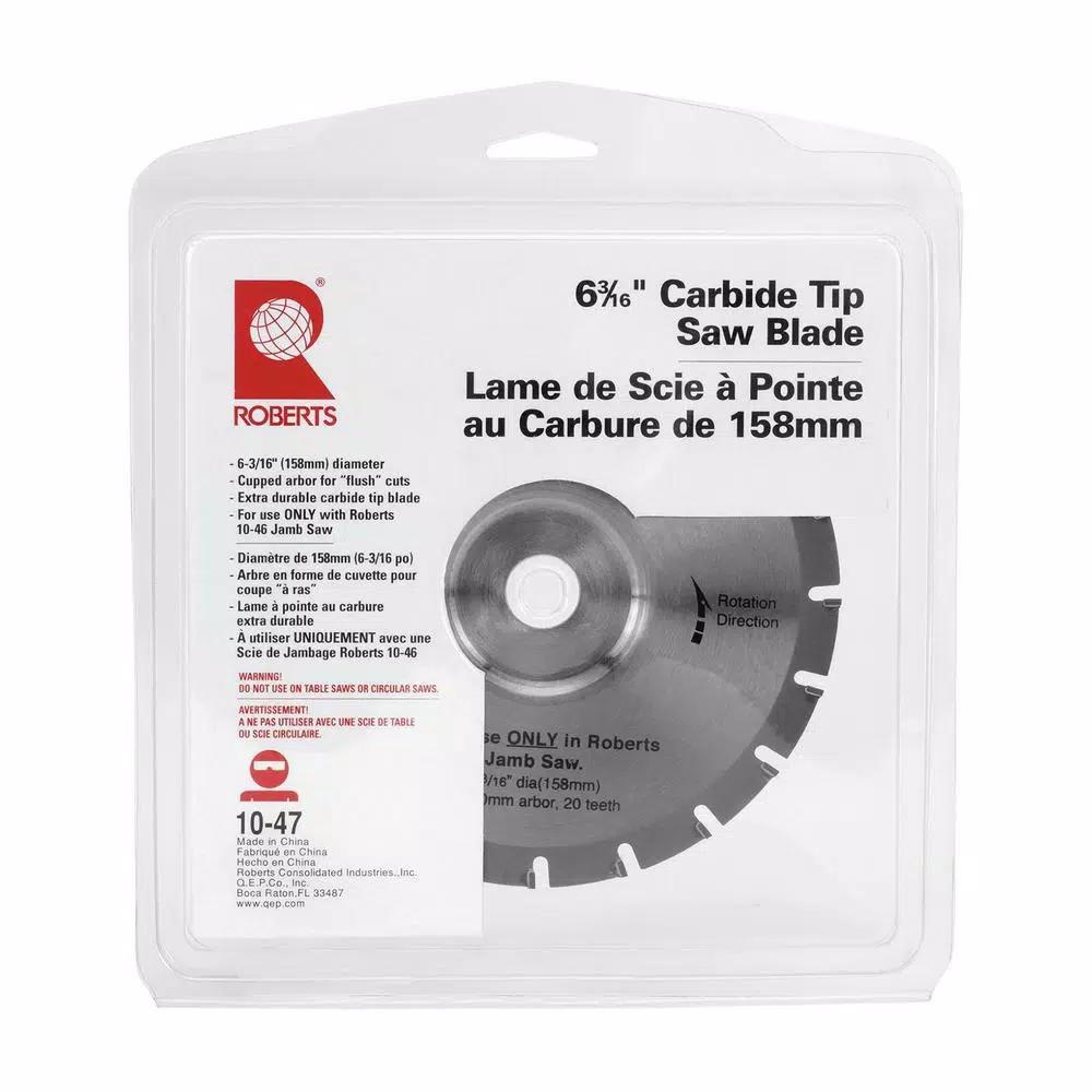 ROBERTS 6-3/16 in. 20-Tooth Carbide Tip Jamb Saw Replacement Blade